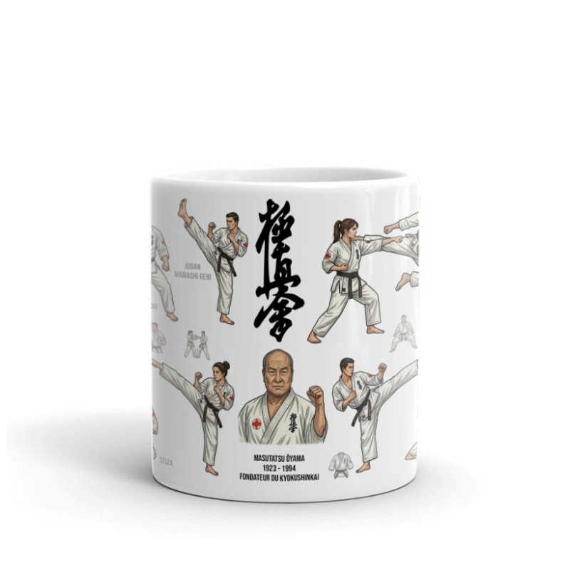 Mug Karaté Kyokushinkai Ceintures & Oyama - Le Cadeau Idéal