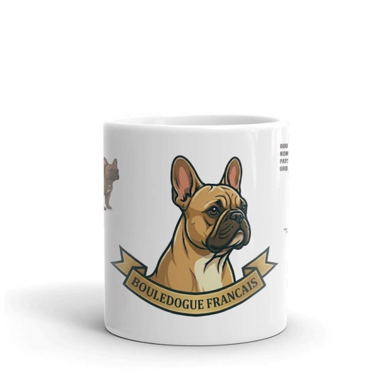 Mug Bull Bouledogue Français en Céramique - Idée Cadeau Chien