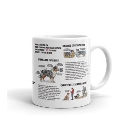 Mug Berger Australien en Céramique - Idée Cadeau Chien